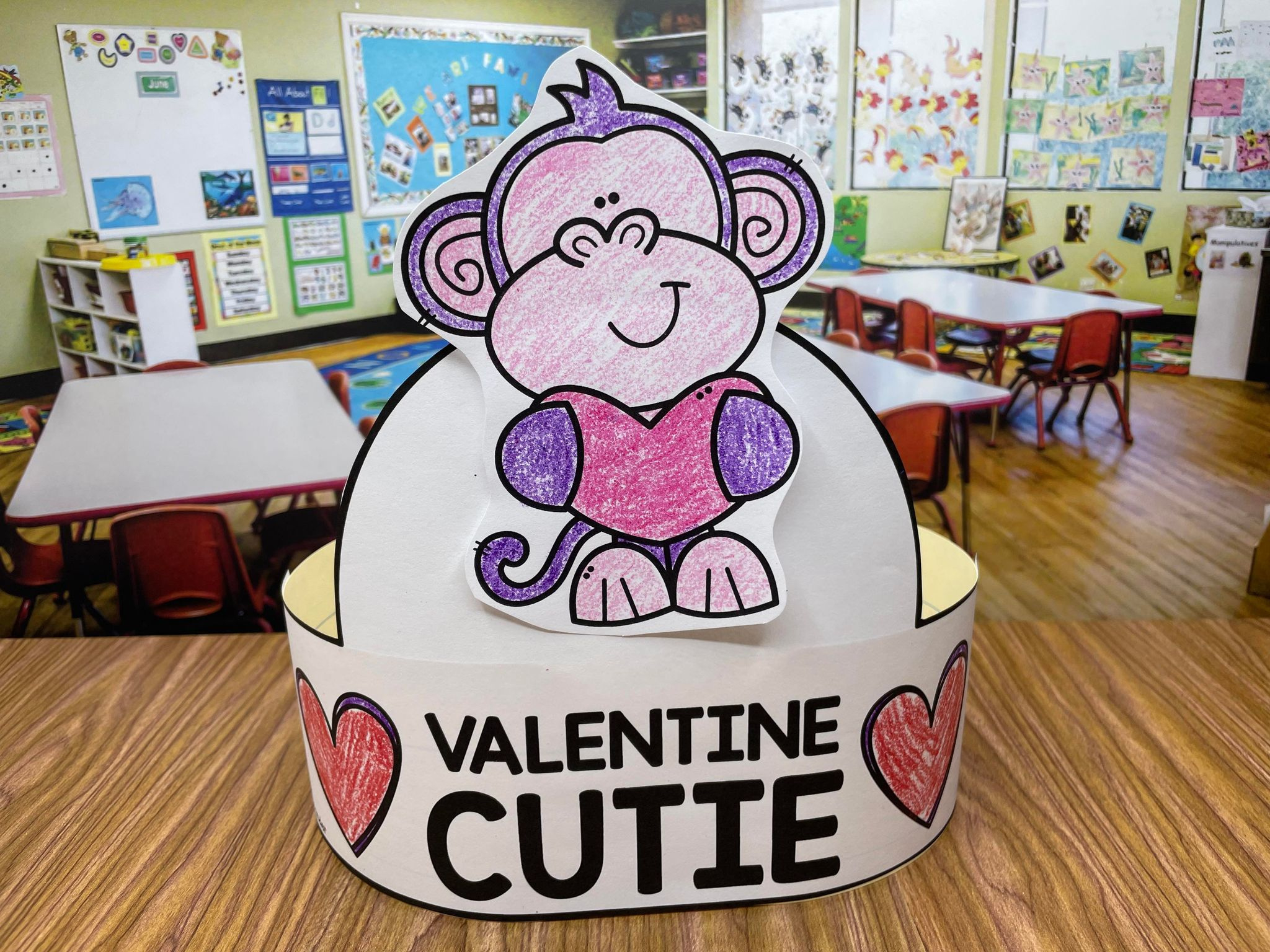 Valentine&amp;#039;S Day Hat Free Printables - Simply Kinder pertaining to Printable Valentine Hat