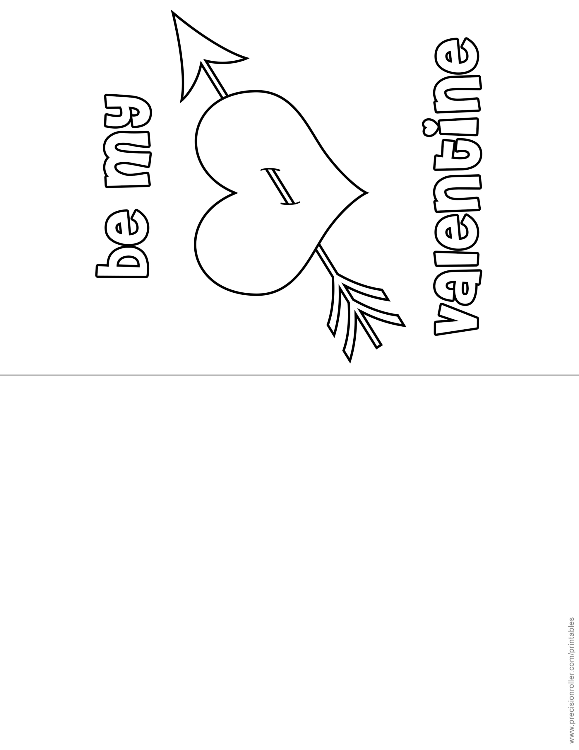 Valentine'S Day Heart Coloring Page - Precision Printables throughout Printable Valentines Day Cards Coloring Pages