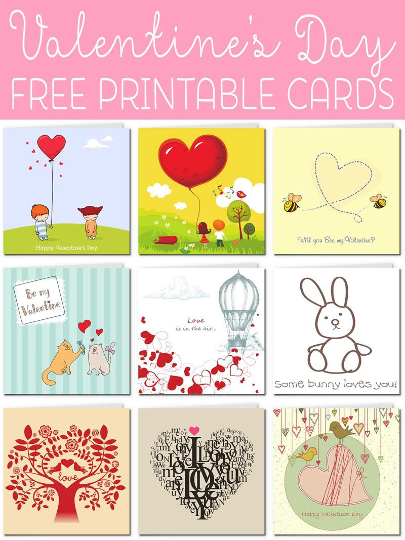 Valentines Kids Free Printable Valentine Cards Printable in Printable Valentine Cards For Free