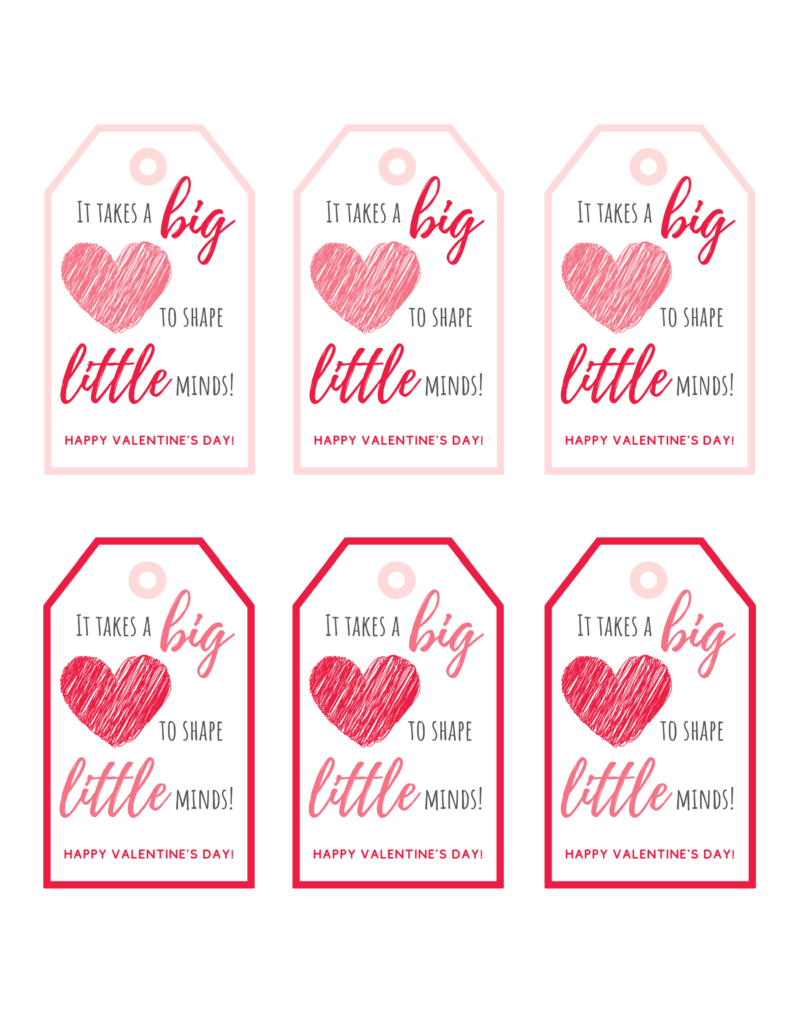 Valentines Tags Free Printable Gift Tags For Valentine&amp;#039;S Day with regard to Printable Valentines Day Tags