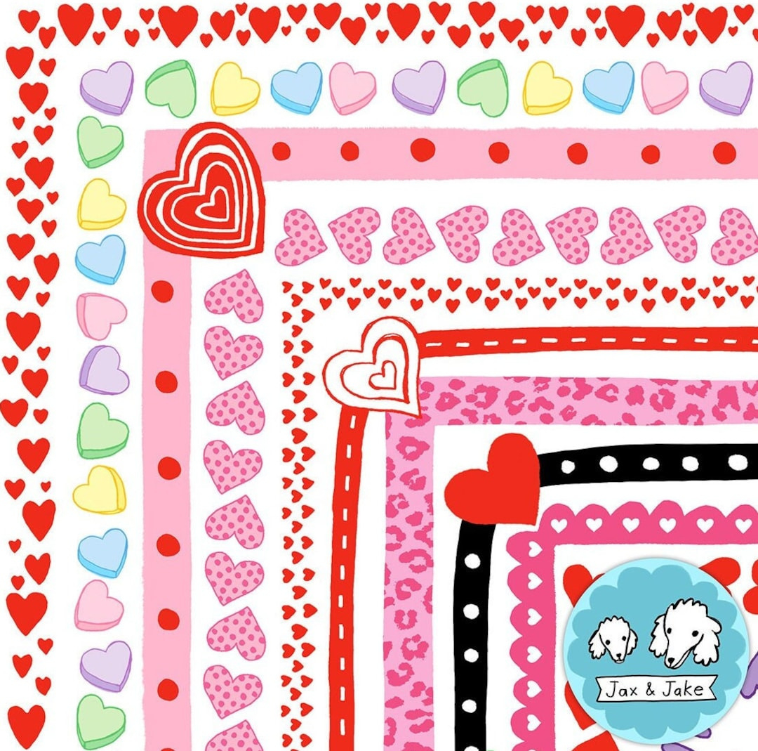 Vintage Valentines Borders 6 Best Images Of Free Printable for Printable Valentine Borders And Frames
