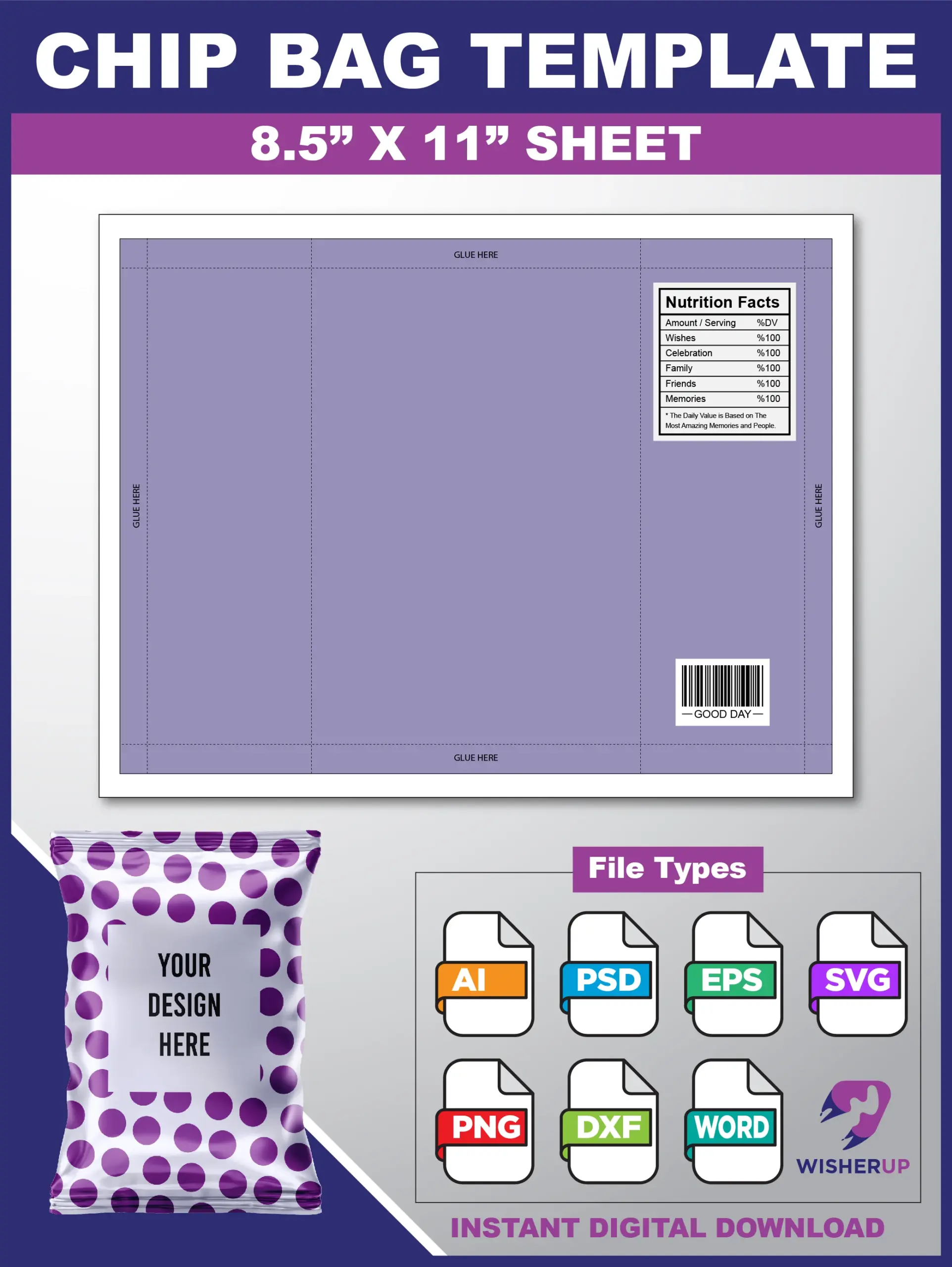 chip bag templates free