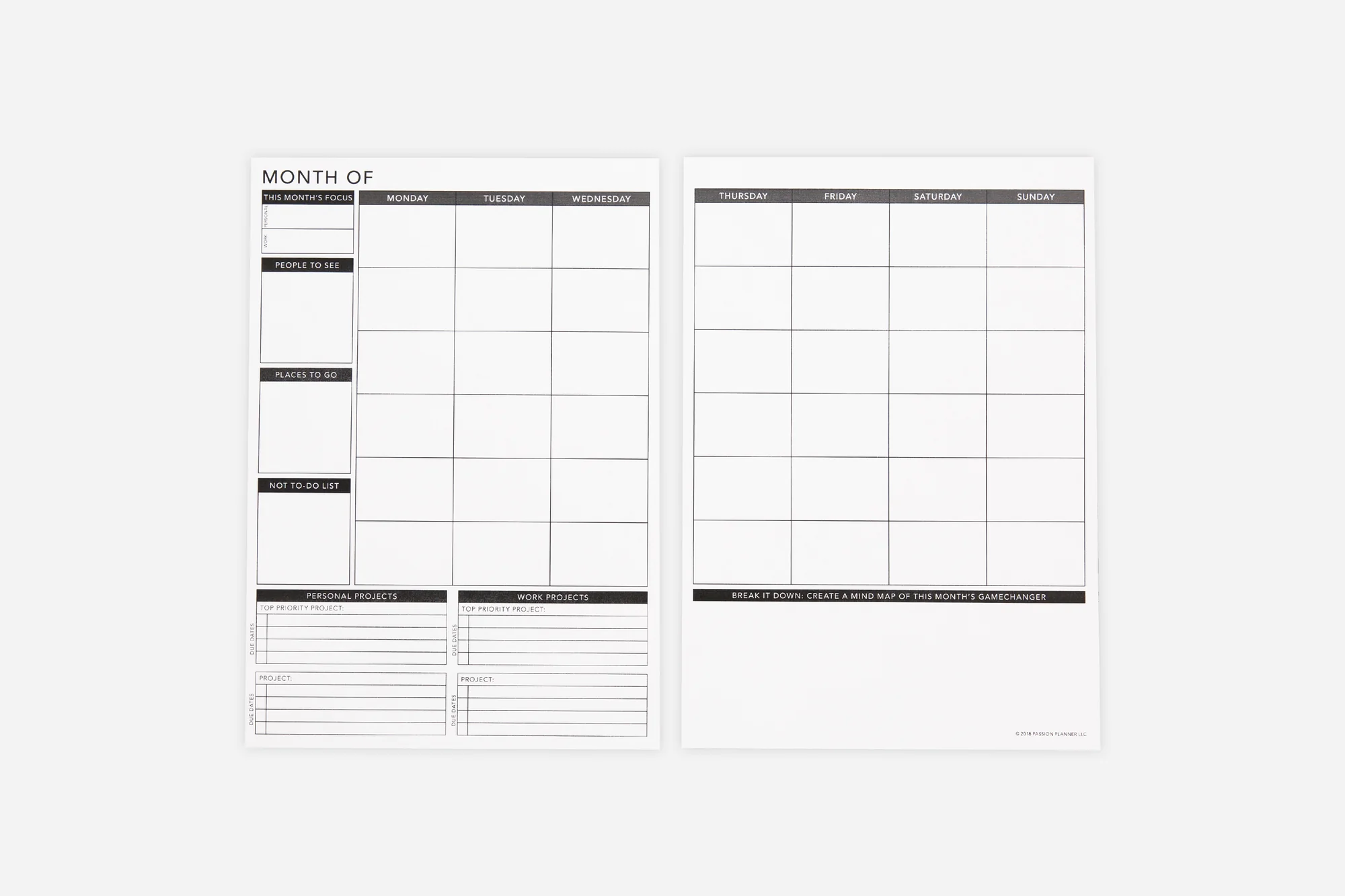 passion planner free printables