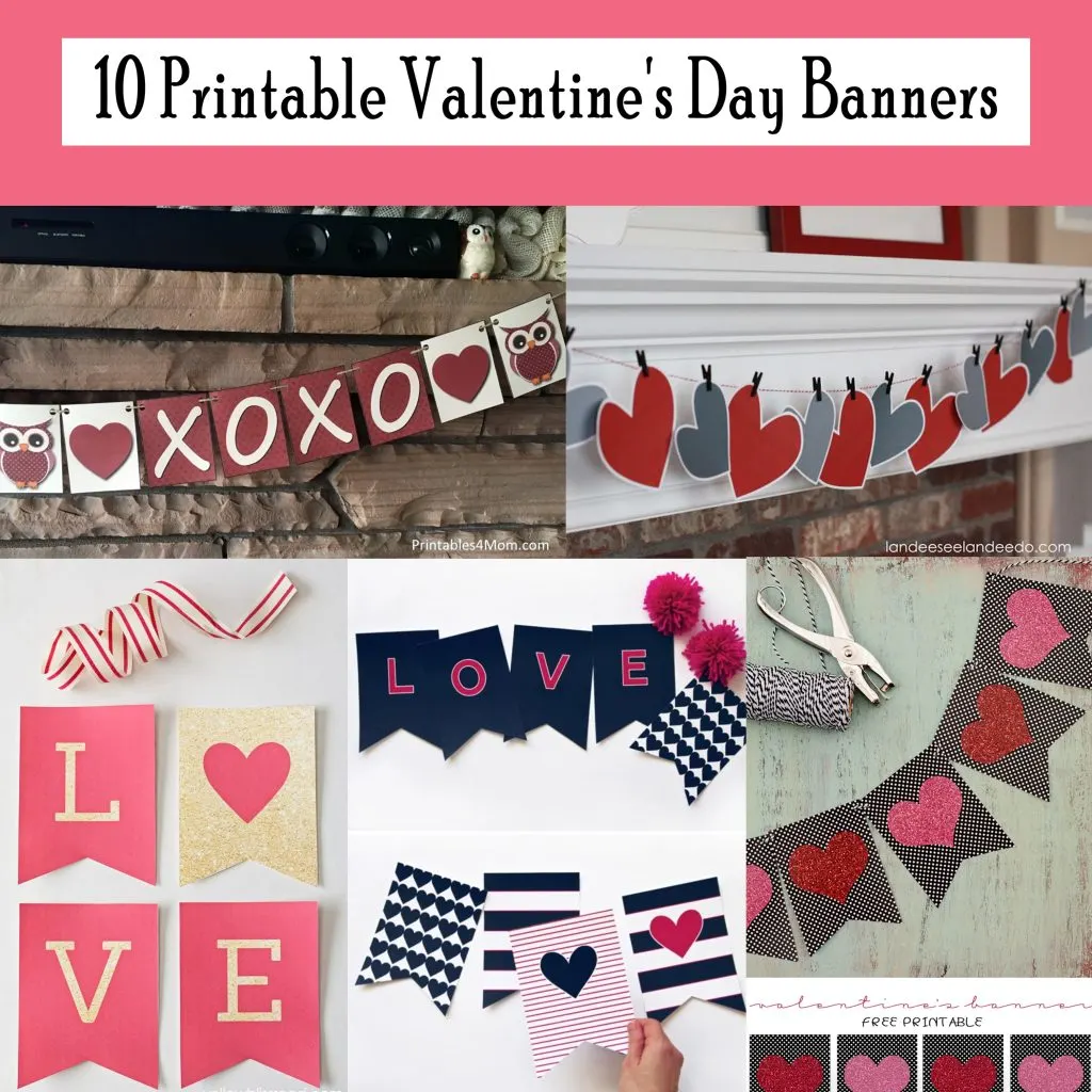 printable valentines day banner