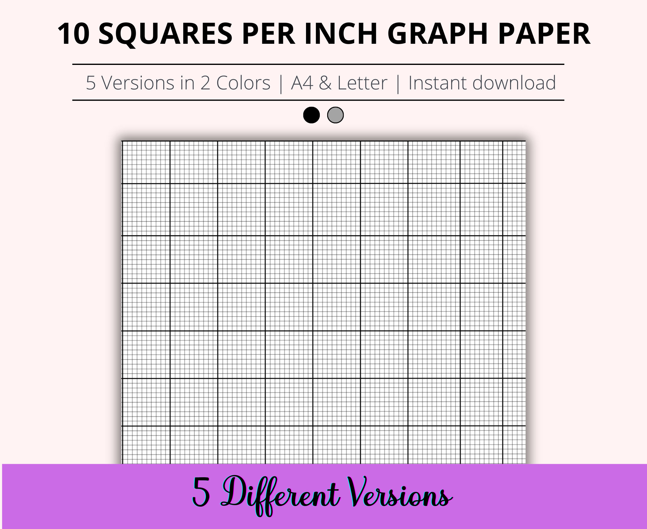 10 Squares Per Inch Graph Paper Bundle