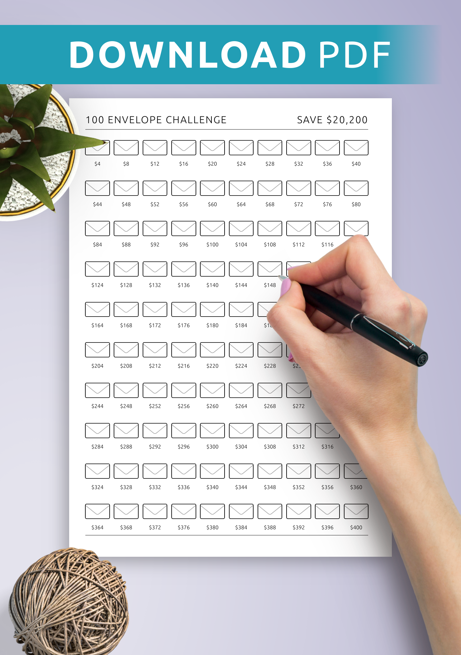 100 Envelope Challenge Save 20200