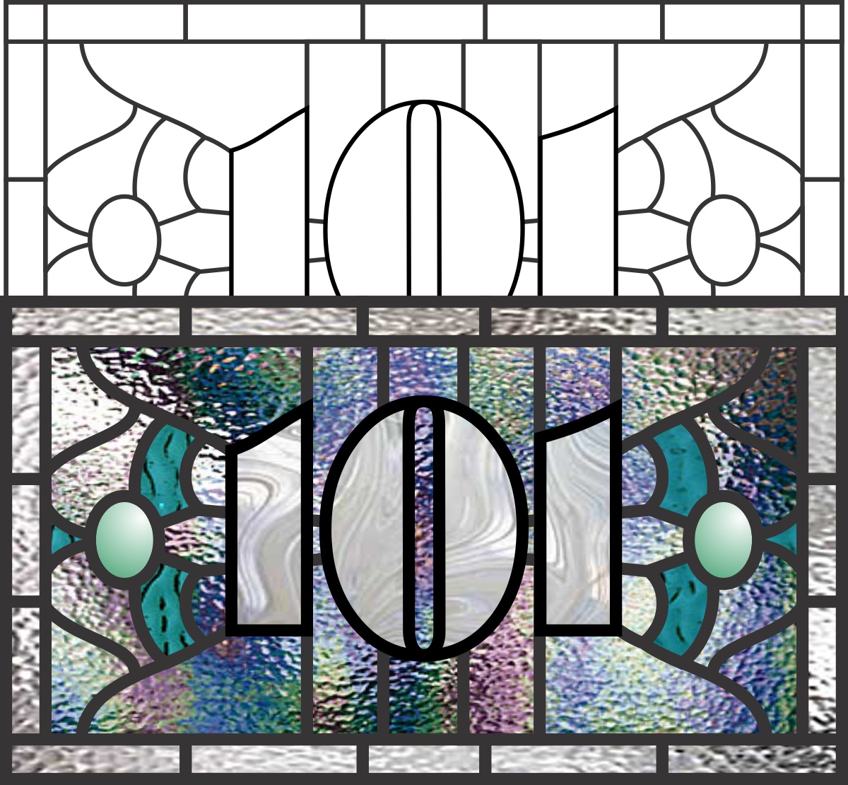 101 House Number Transom Pattern Stained Glass Pdf P 4833