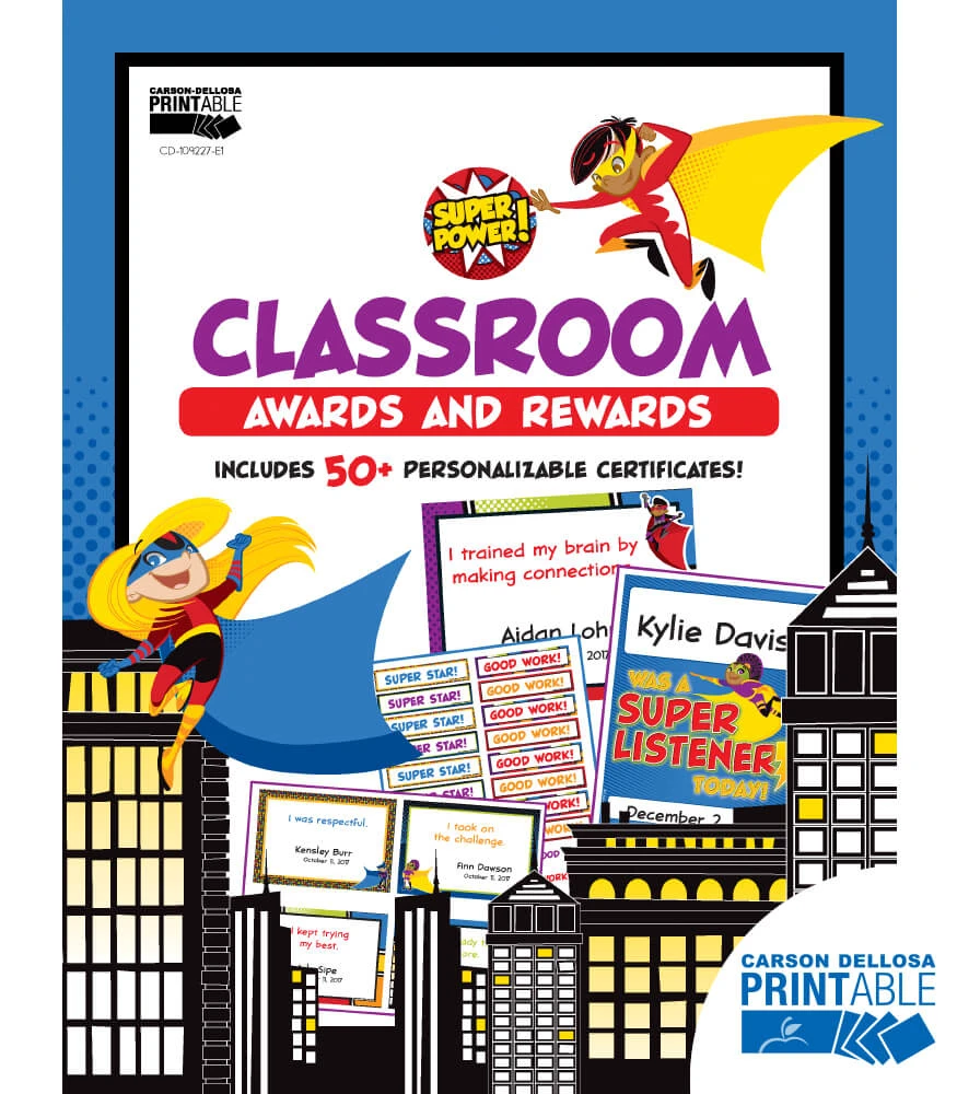 109227 E1 Super Power Classroom Printable Awards Rewards 109227 E1