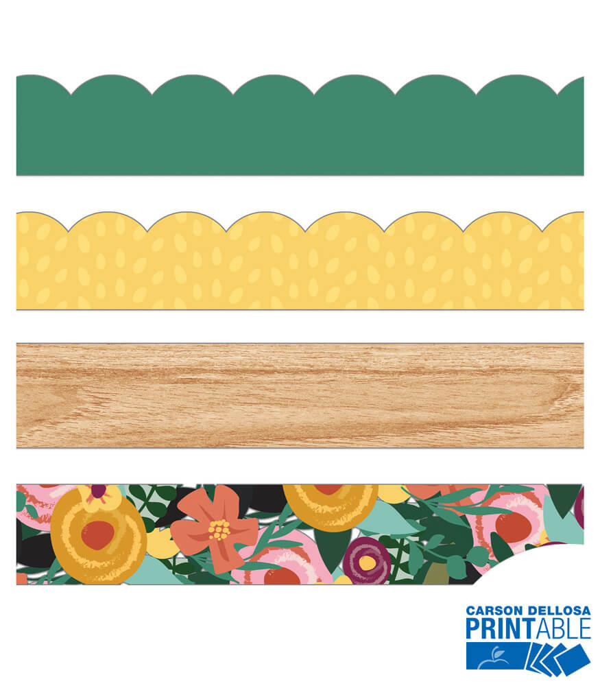 109639 E1 Grow Together Printable Bulletin Board Borders Set 109639 E1
