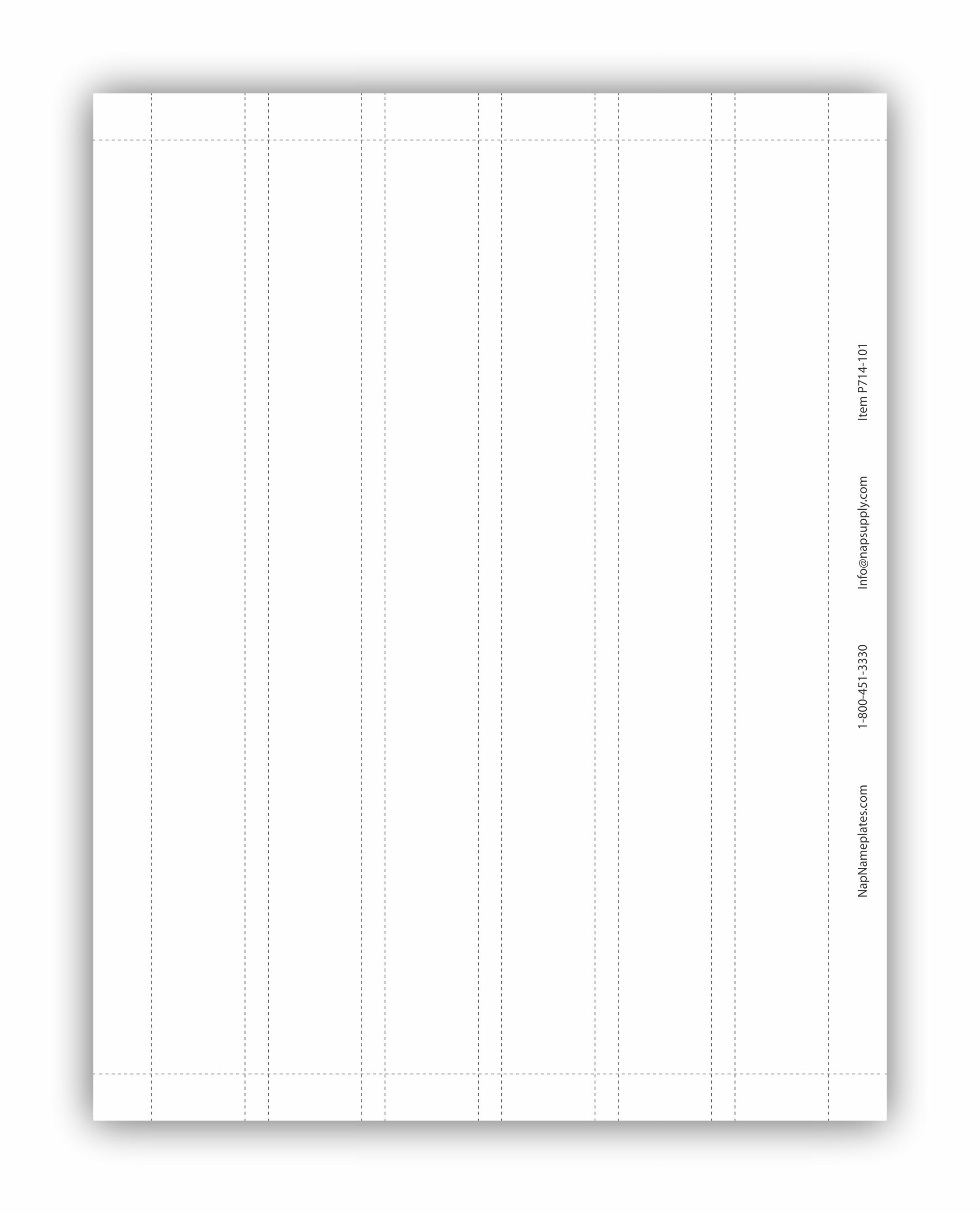 10x1 Printable Paper Office Name Plates