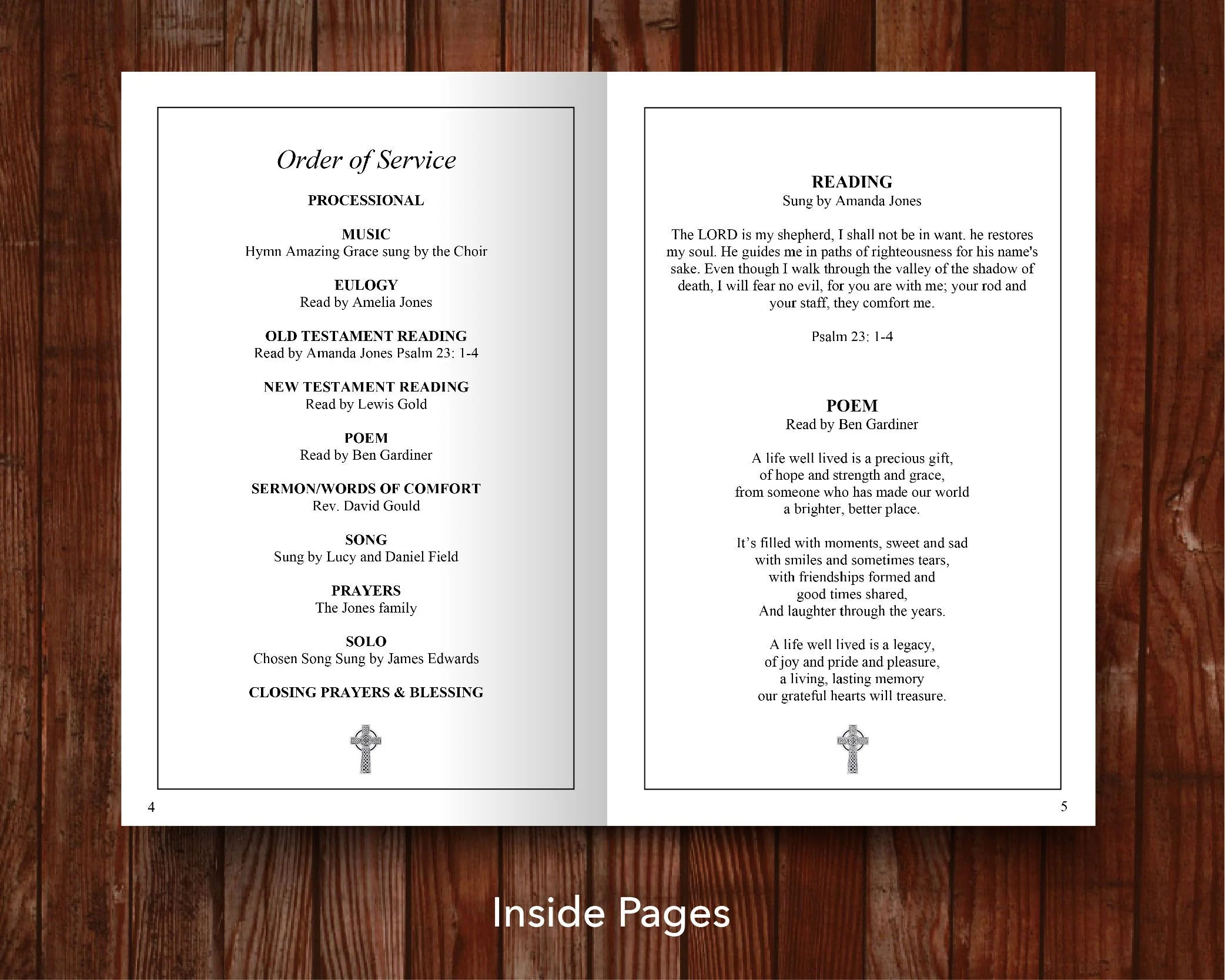 free funeral mass booklet template