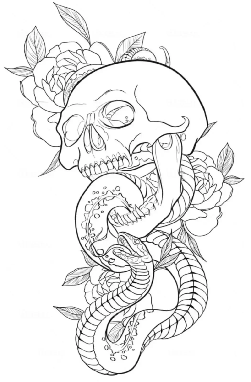 12 Printable Skull Tattoo Stencils