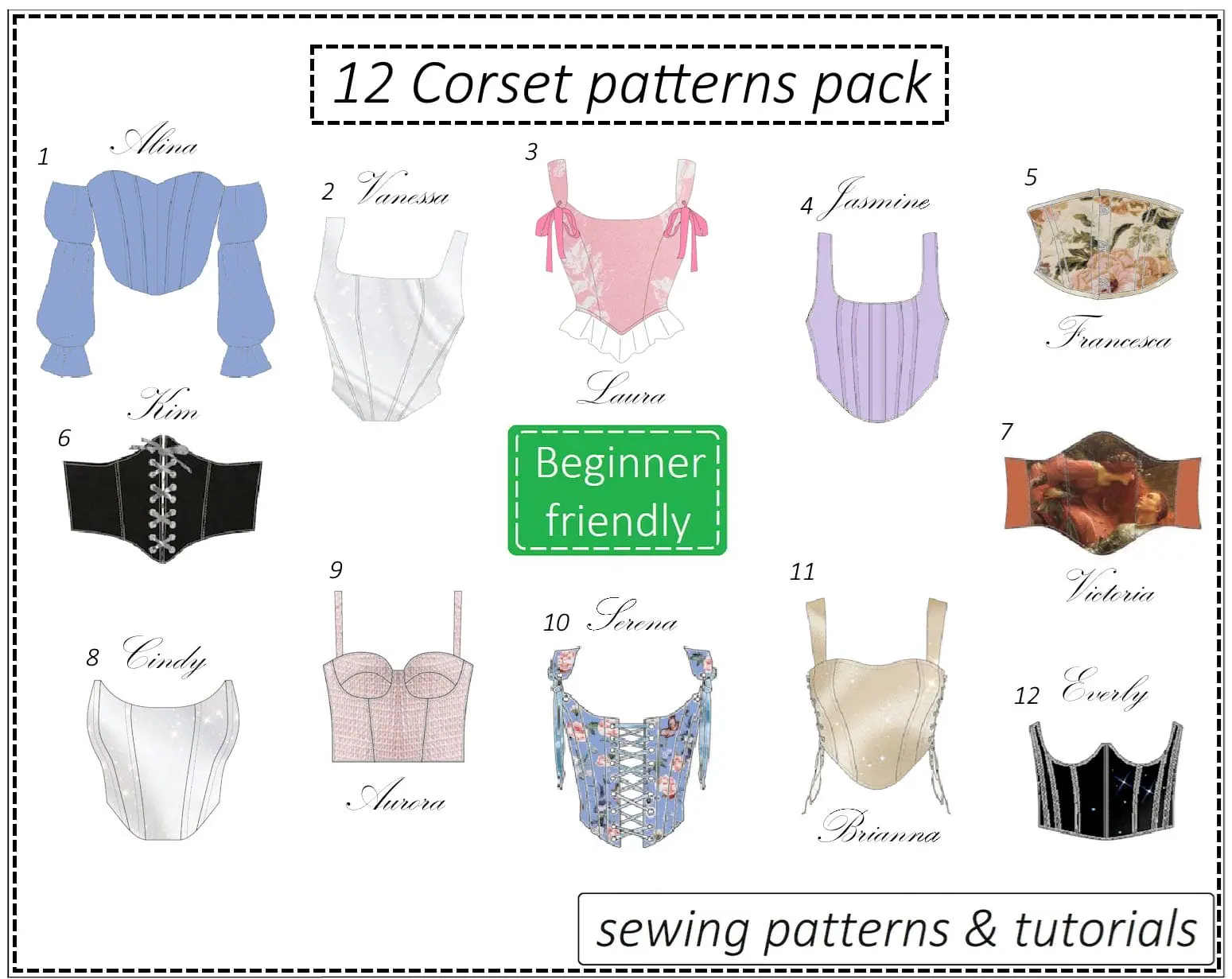 12corsetpatternspack