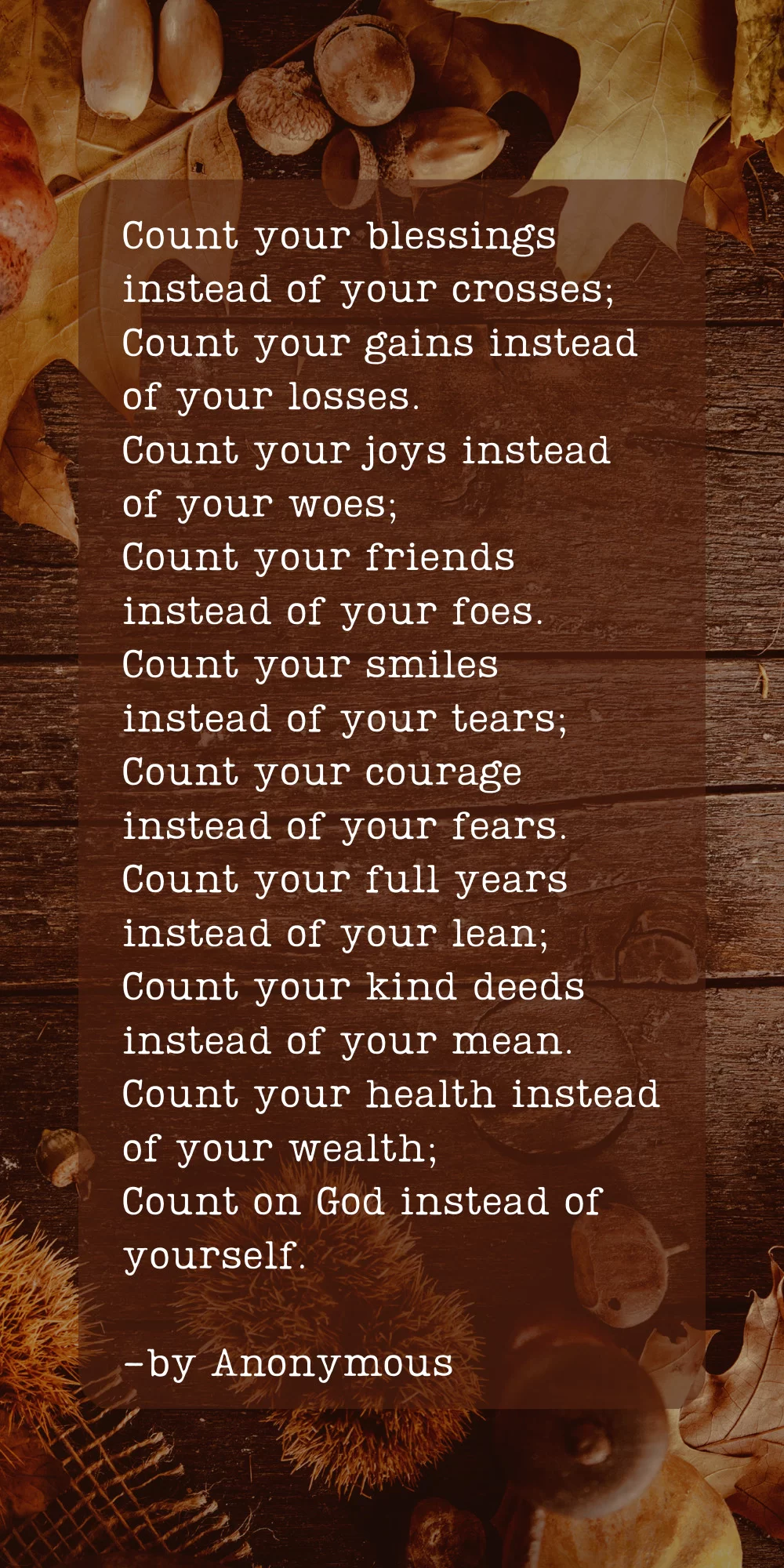 thanksgiving short poem