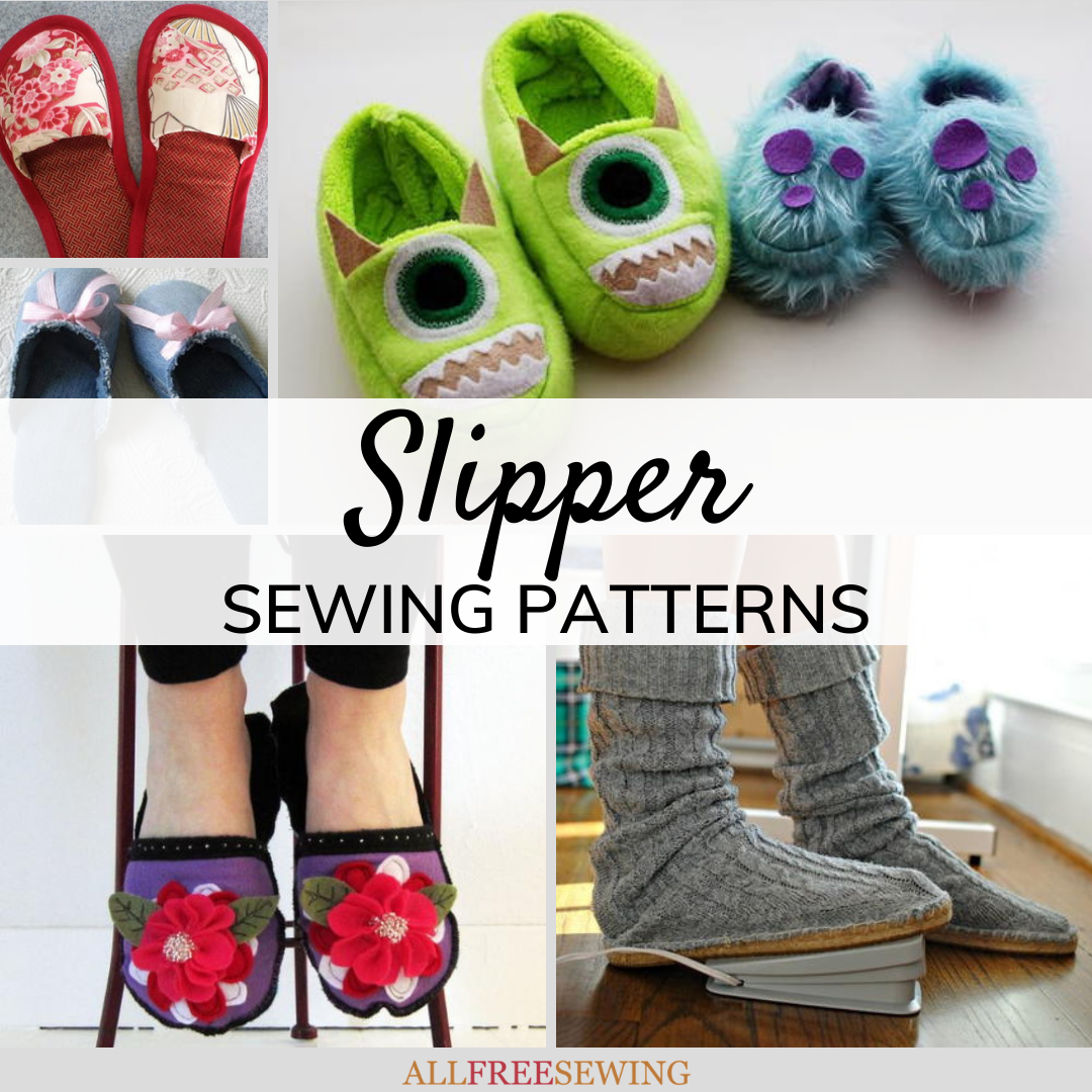 15 House Slipper Sewing Patterns Comfy Sewing Ideas