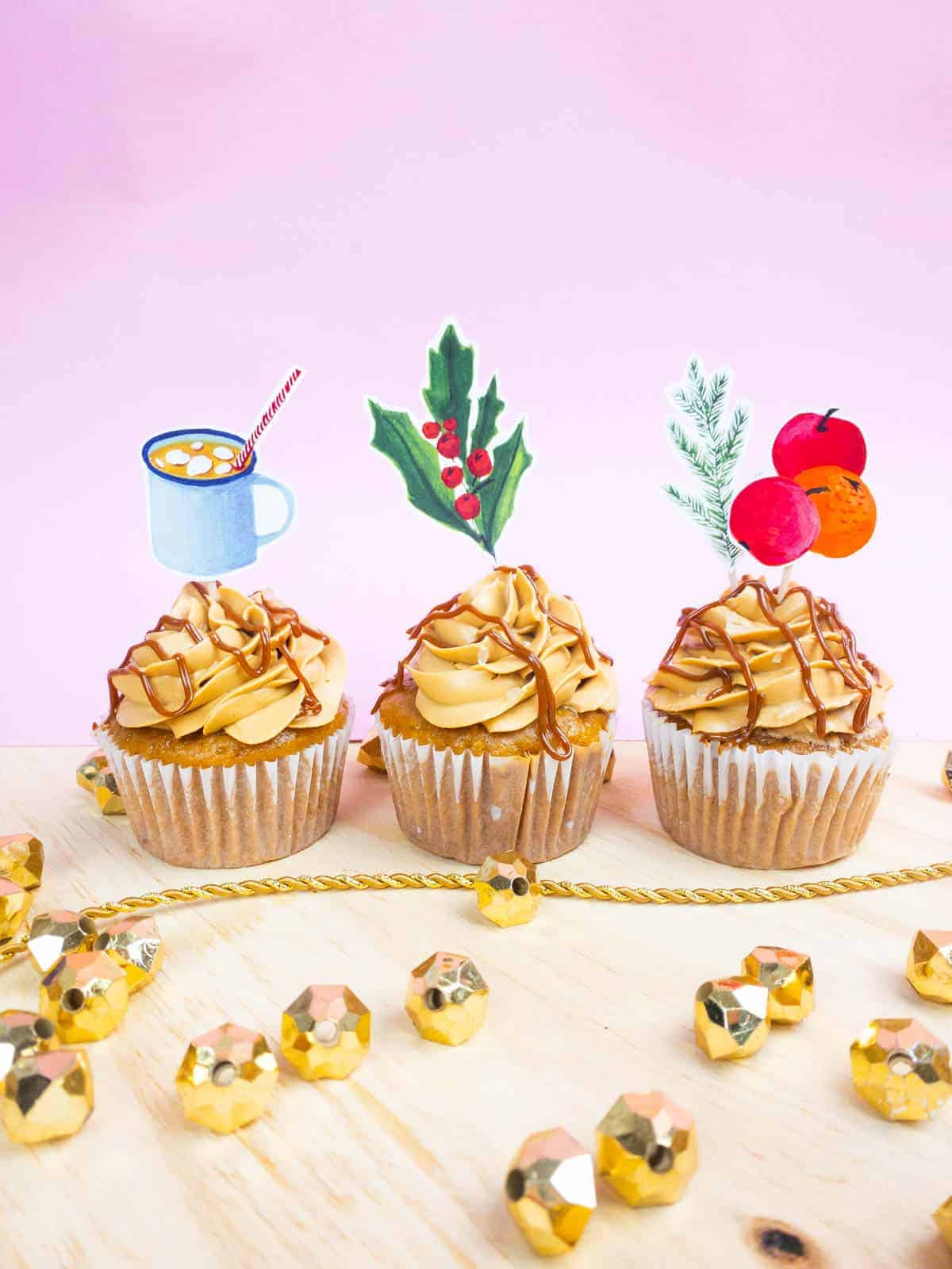 16 Free Printable Christmas Cupcake Toppers
