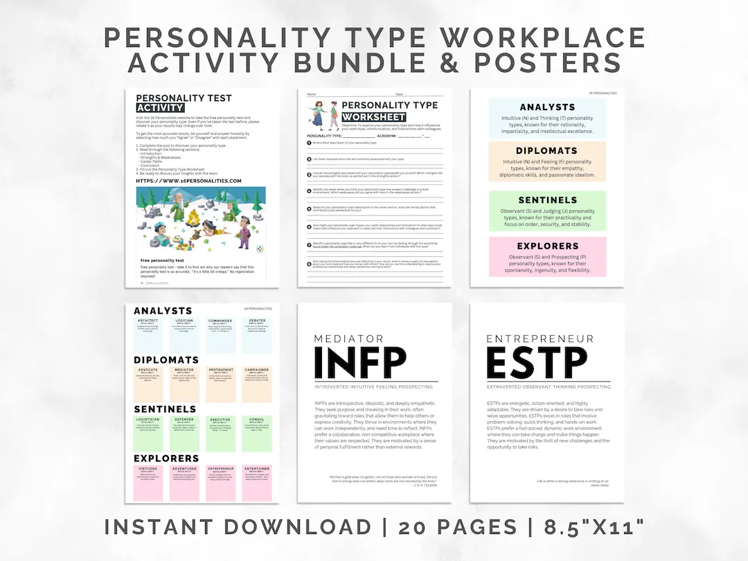16 Personalities Workplace Activity