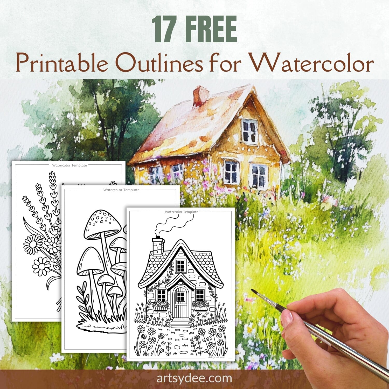 17 Printable Watercolor Templates