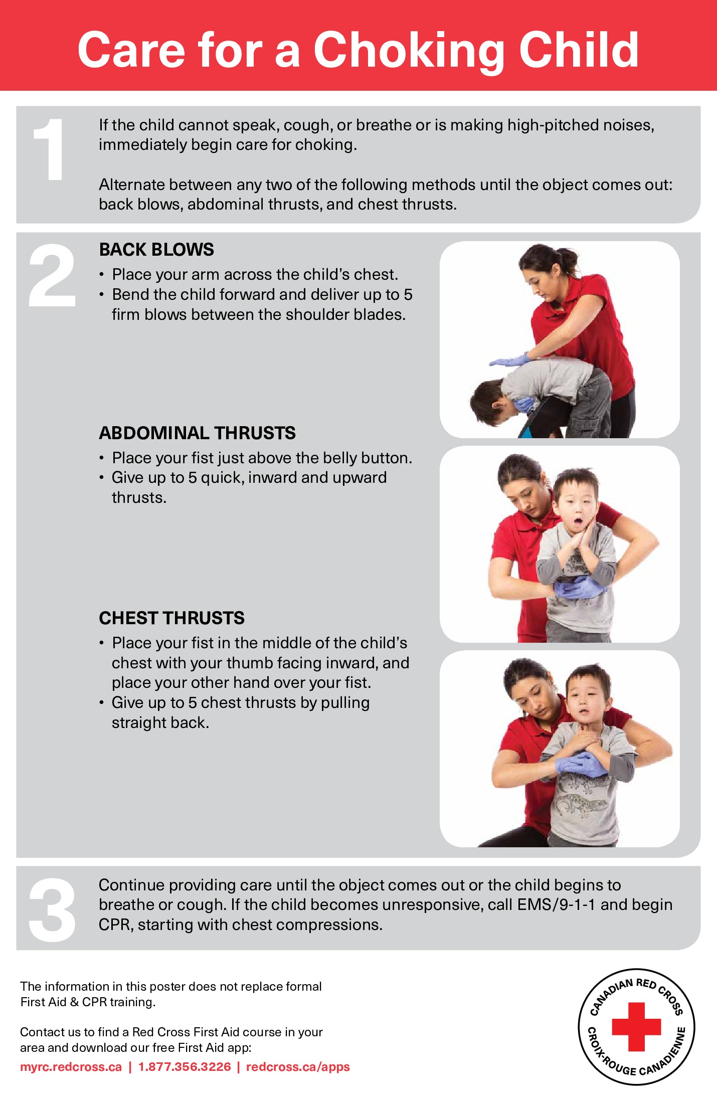 1838 Red Cross Choking Child Poster