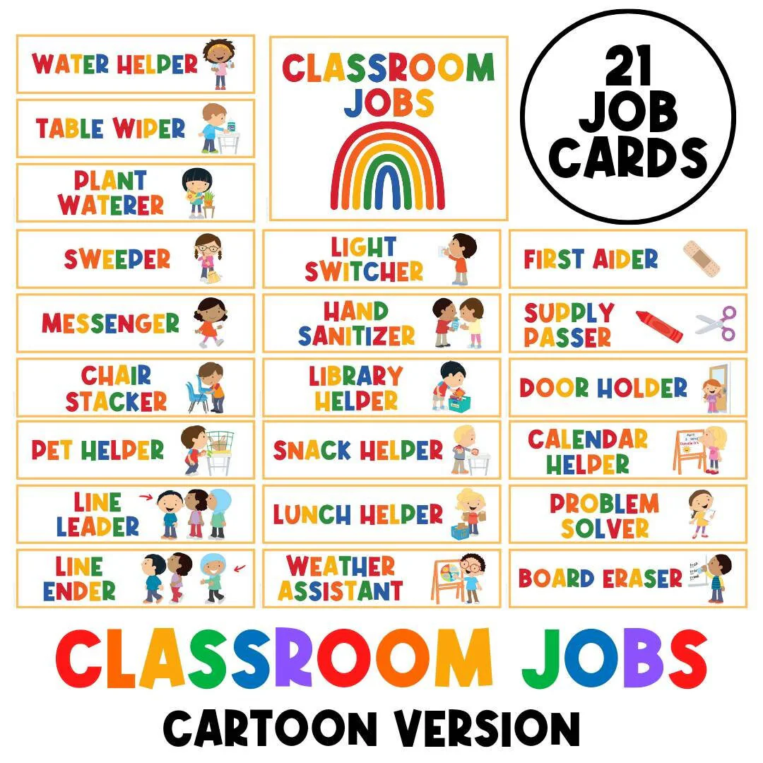 21 Classroom Jobs Classroom Visual Task