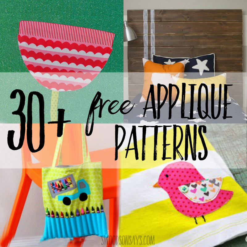 25 Free Applique Patterns Knit Fabric Scrap Busting