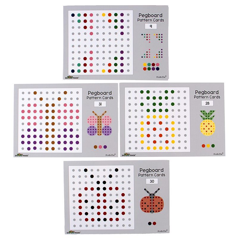 free printable pegboard pattern cards