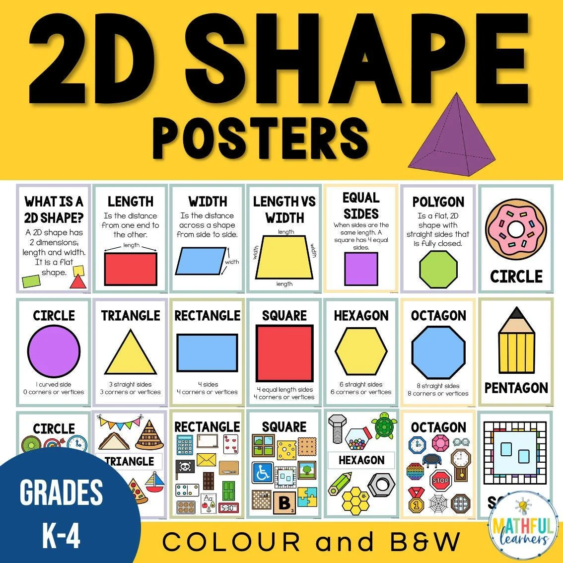 2d Shape Posters Geometry Posters