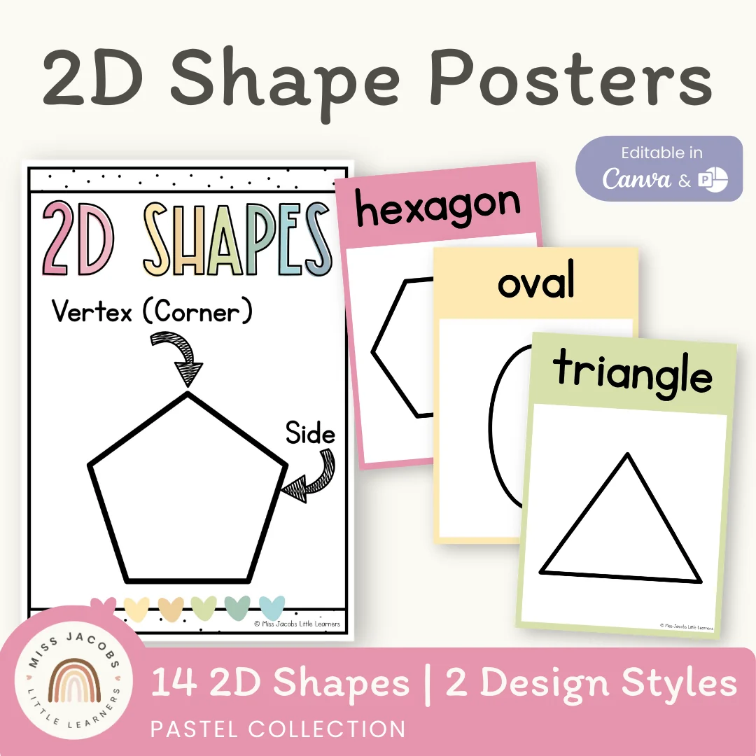 free printable 2d shape posters