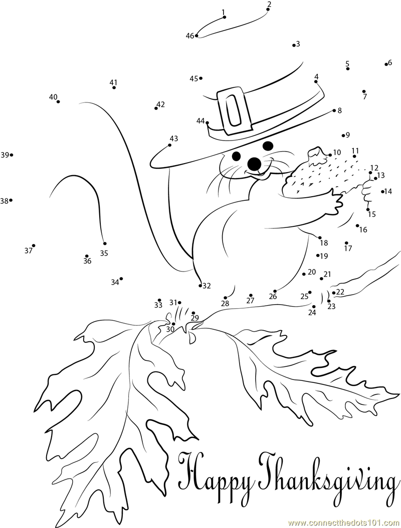 4246 Beautiful Thanksgiving Day Dot To Dot