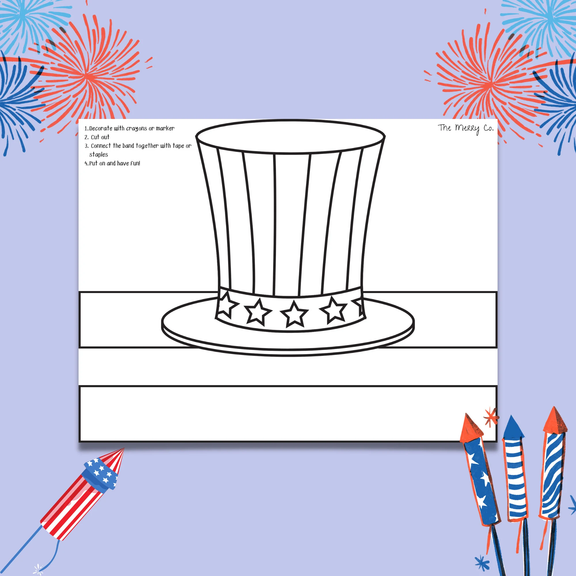 4th Of July Craft For Kids Uncle Sam Hat