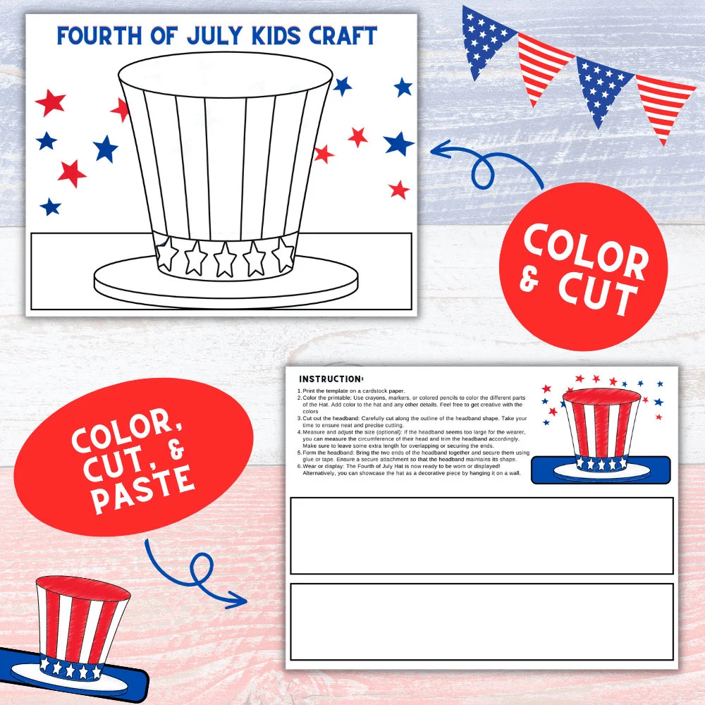 free printable uncle sam hat pattern template