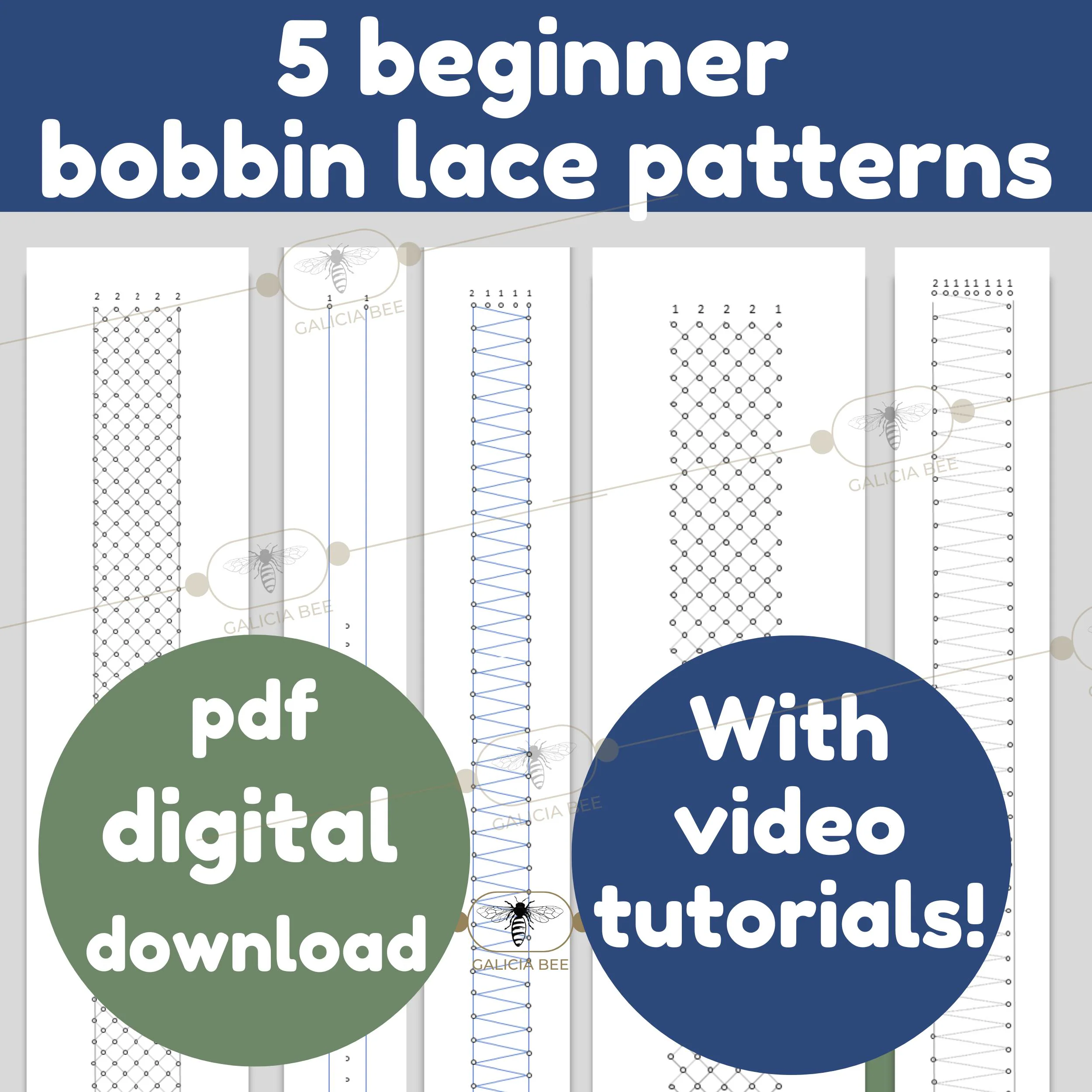 5 Beginner Bobbin Lace Patterns Bobbin