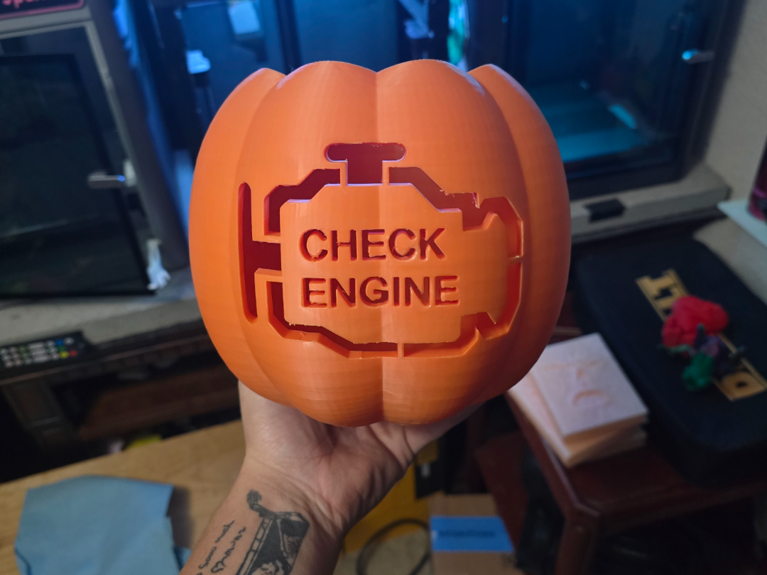 free check engine light pumpkin stencil printable