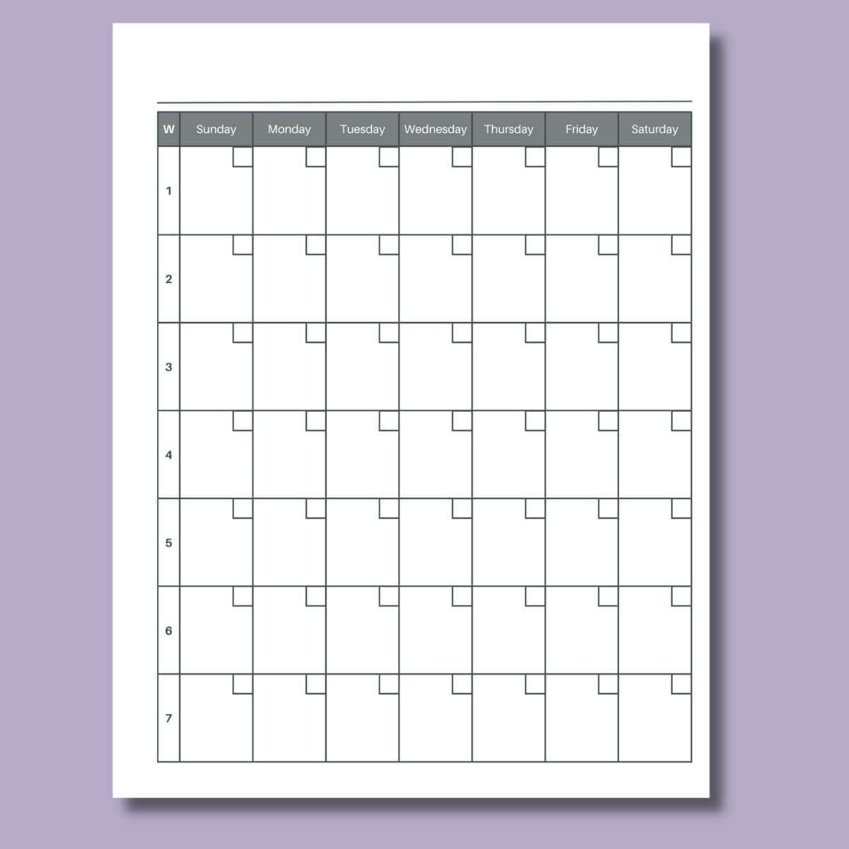 7 Week Calendar 7 Week Calendar
