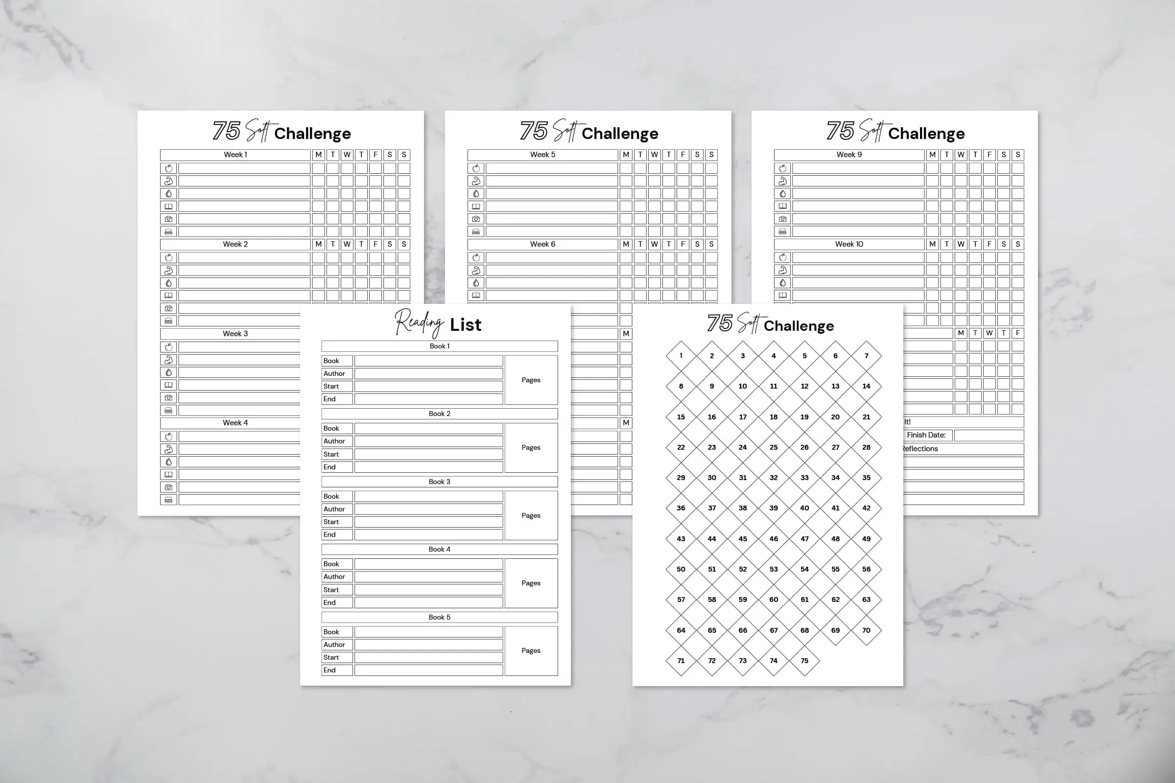 75 Day Soft Challenge Printable Free