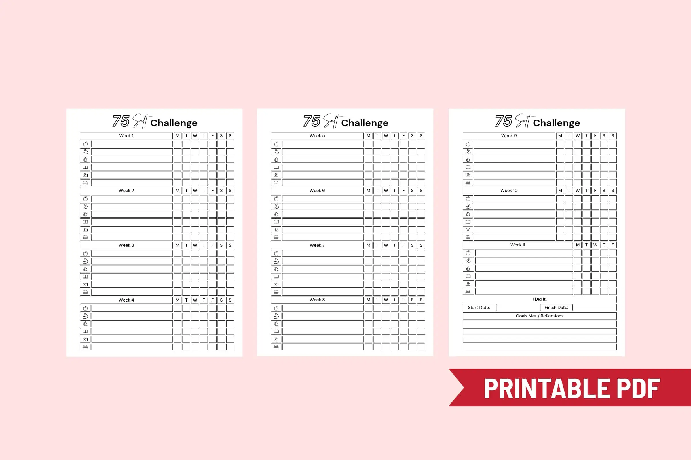 75 Day Soft Challenge Printable Free