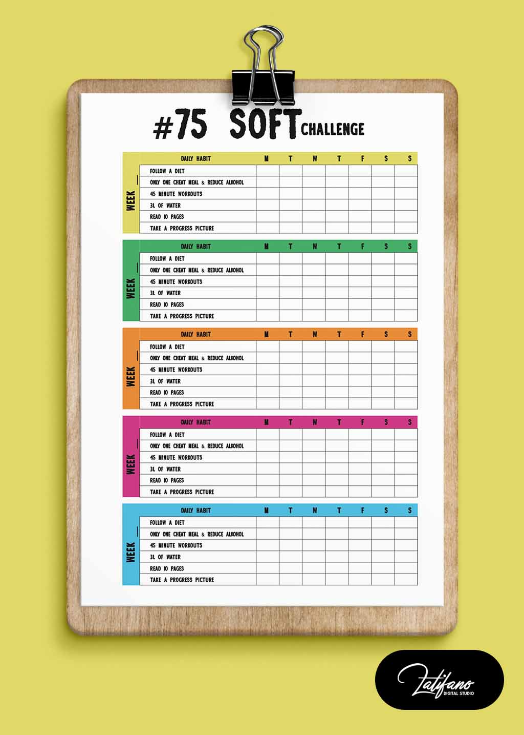 75 soft challenge printable free