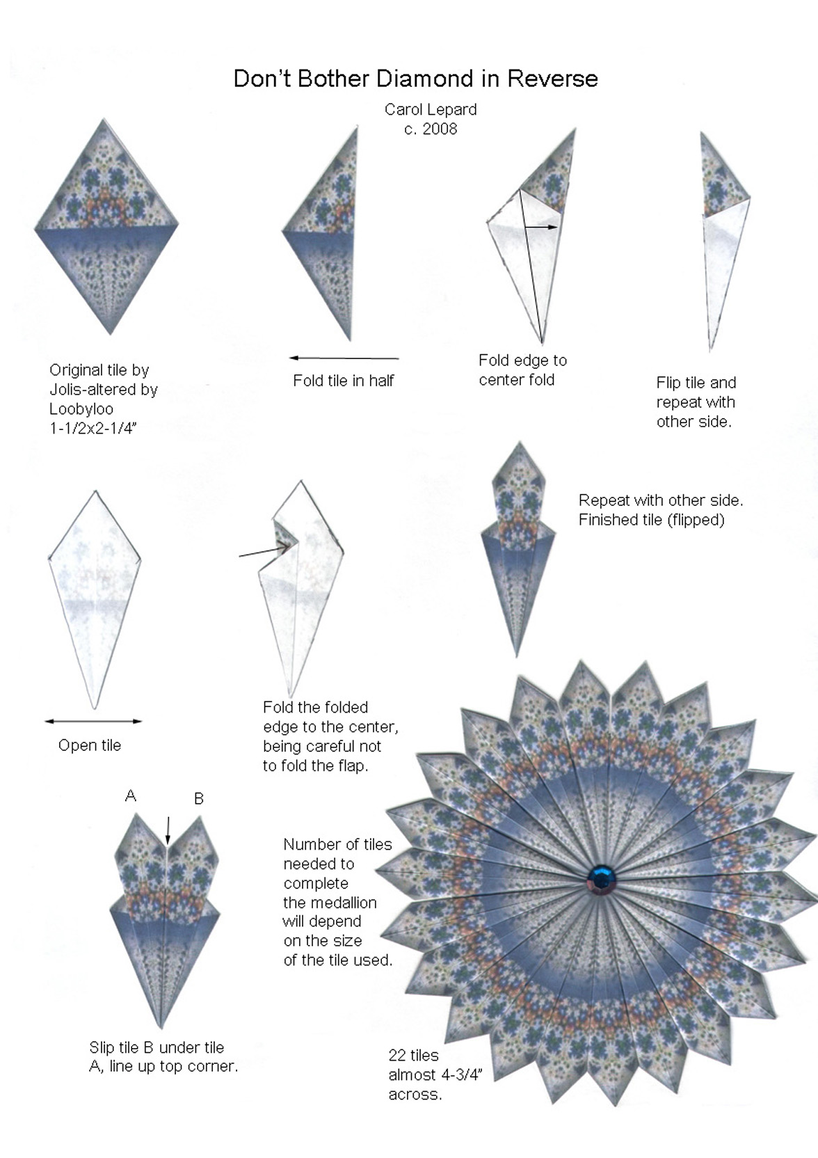 7551 Teabag Fold Instructions cfm