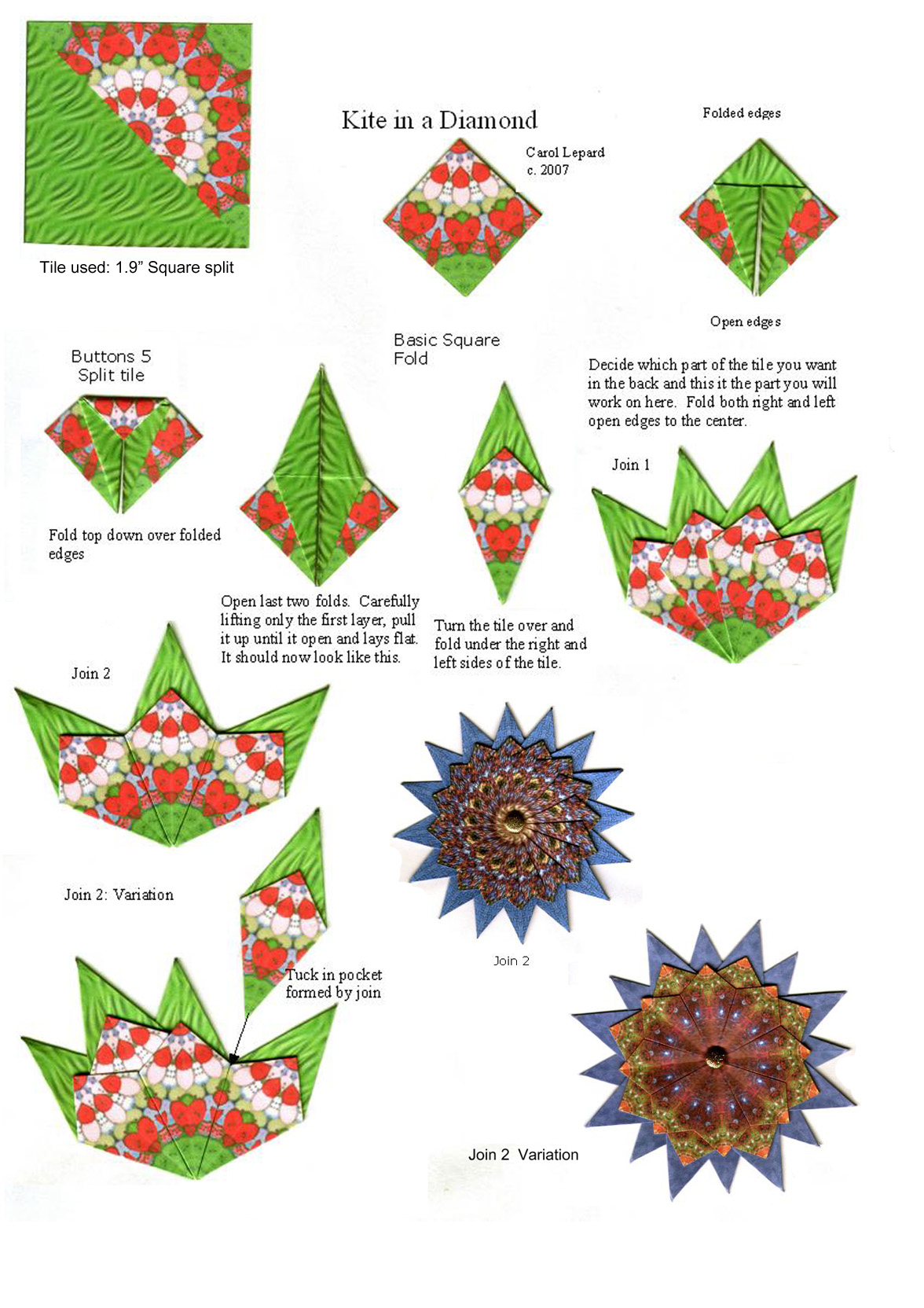 7551 Teabag Fold Instructions cfm