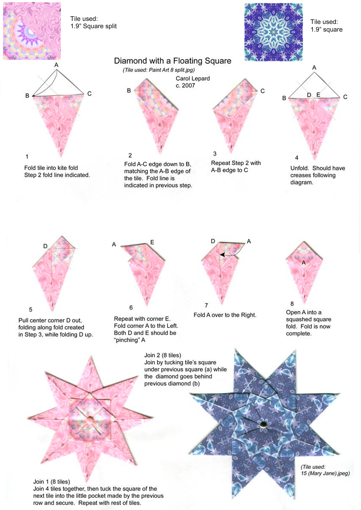 7551 Teabag Fold Instructions cfm