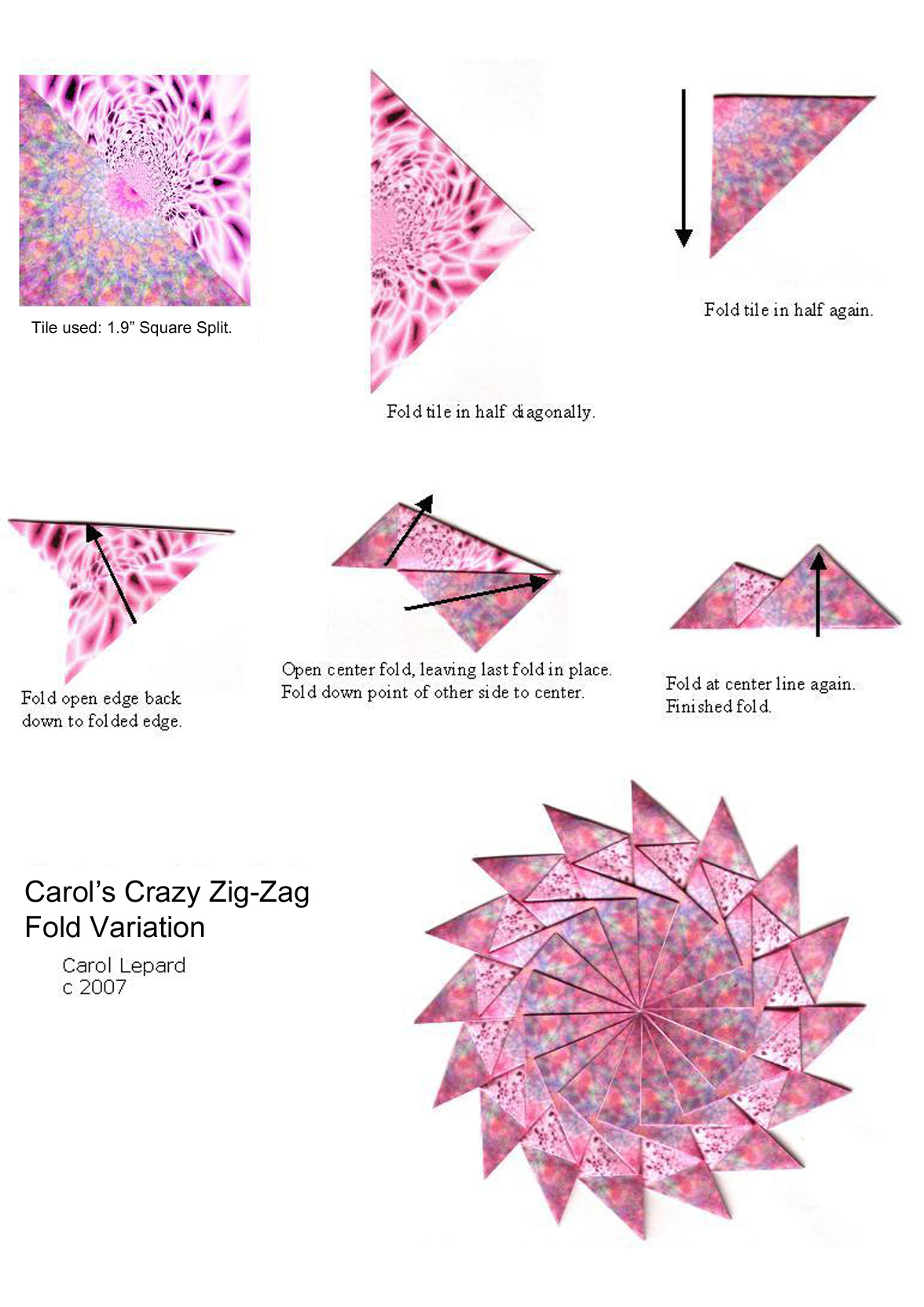 7551 Teabag Fold Instructions cfm