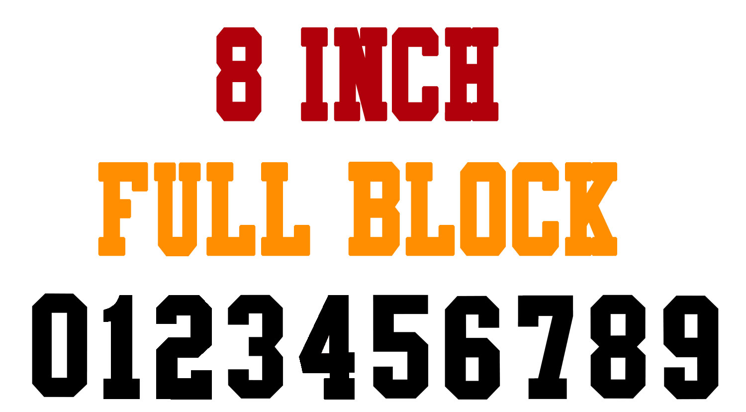 8 Inch Full Block Number Stencils 8 Inch Full Block Number Stencils