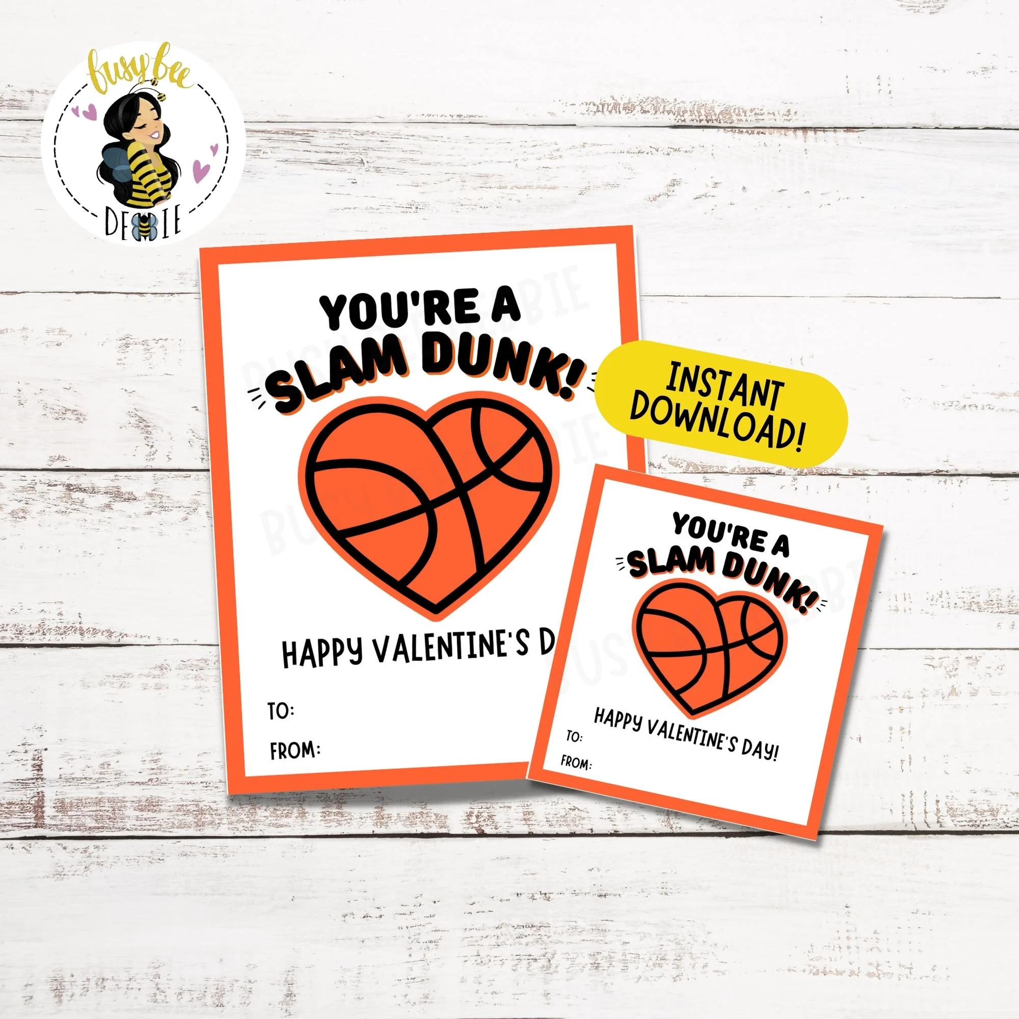 free printable basketball valentine cards