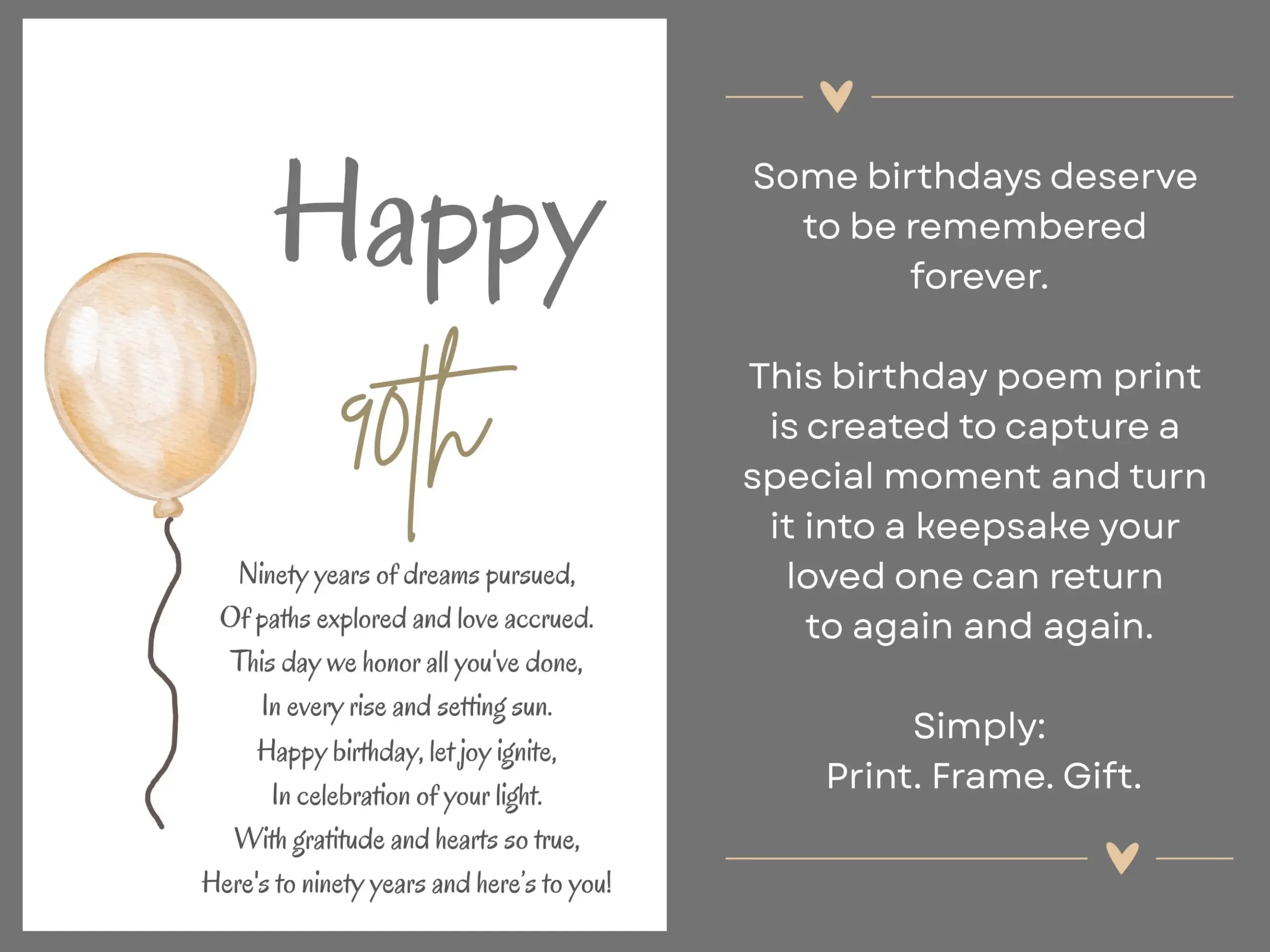 free printable 90th birthday poems