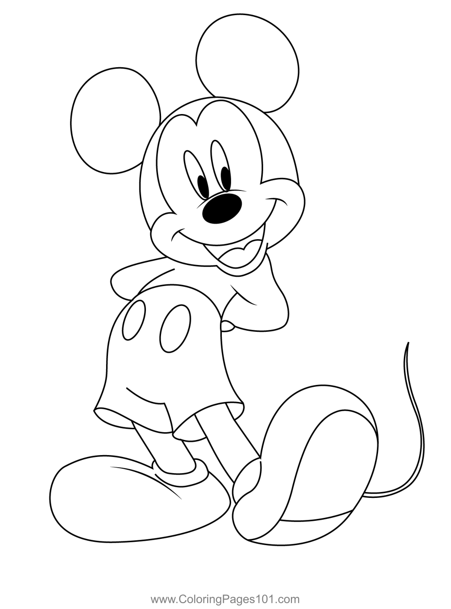 93022 Mickey Mouse Cutout Coloring Page