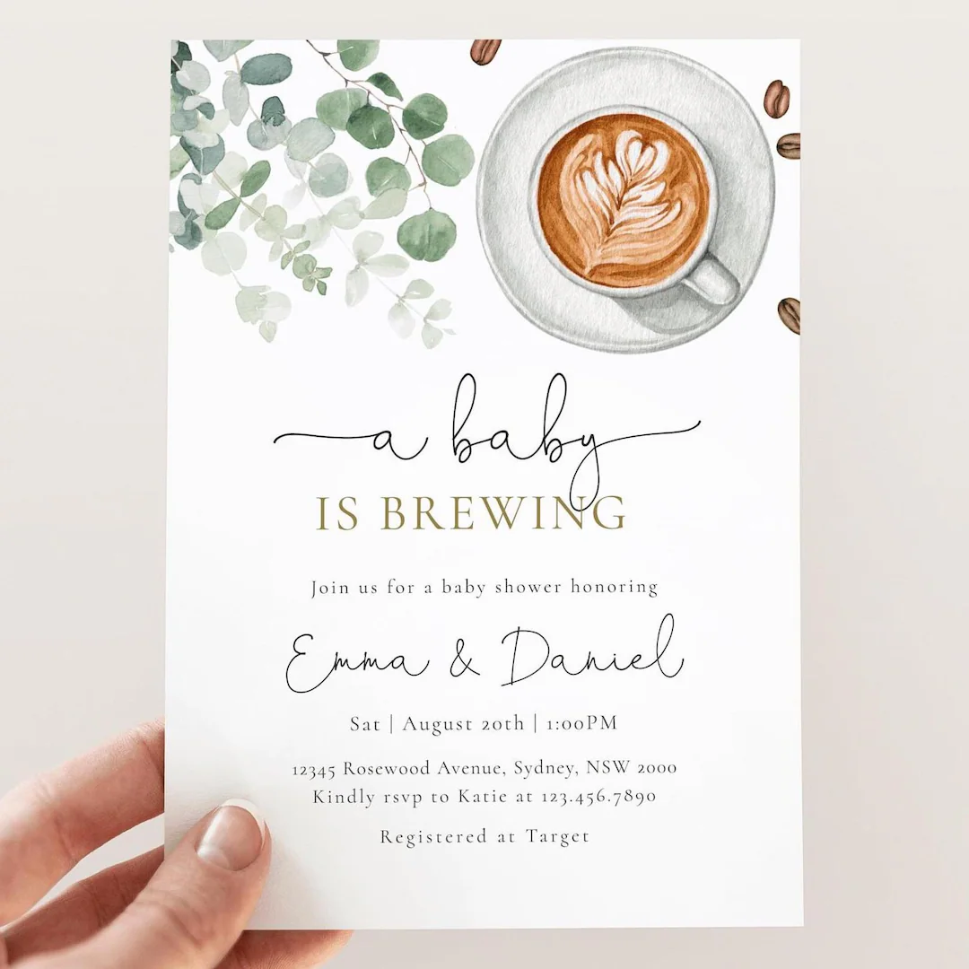 A Baby Is Brewing Baby Shower Invitation