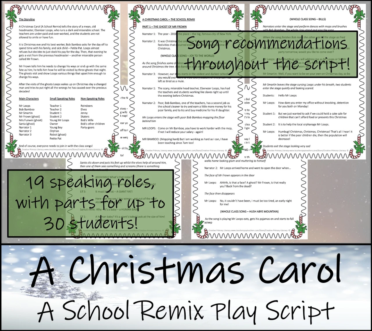 A Christmas Carol A School Remix Play Script