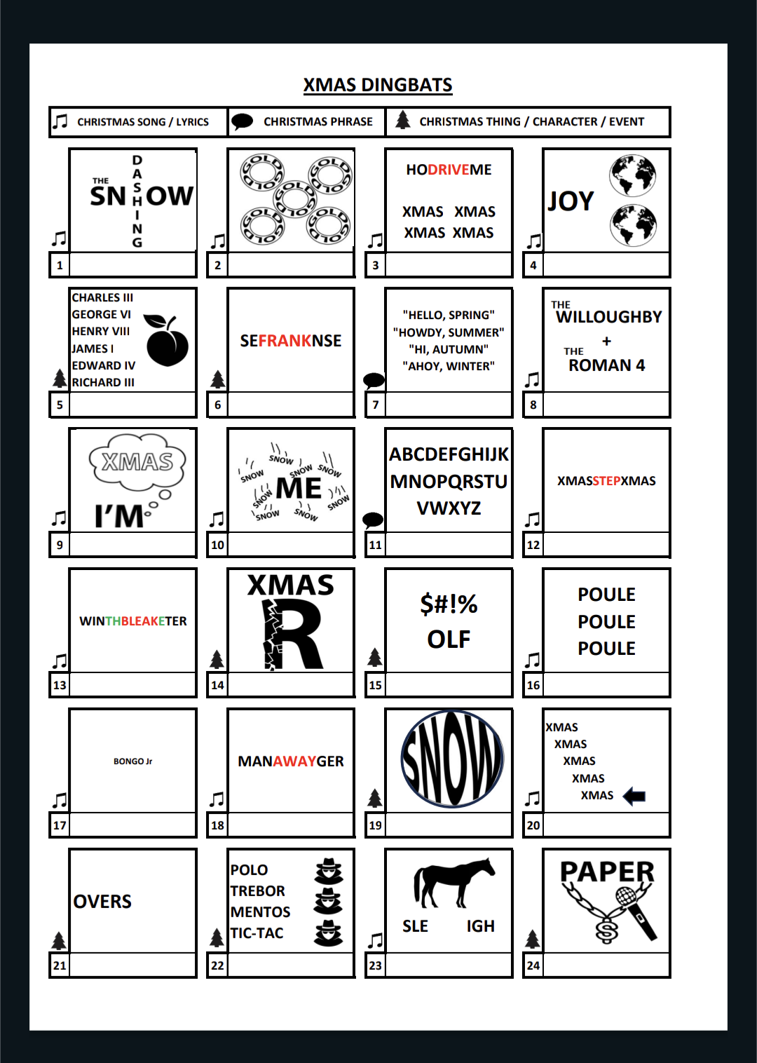 A Christmas Dingbats I Made