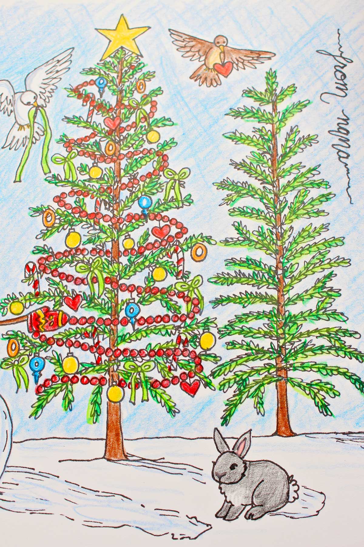 A Christmas Tree Coloring Page Free Printable For Kids