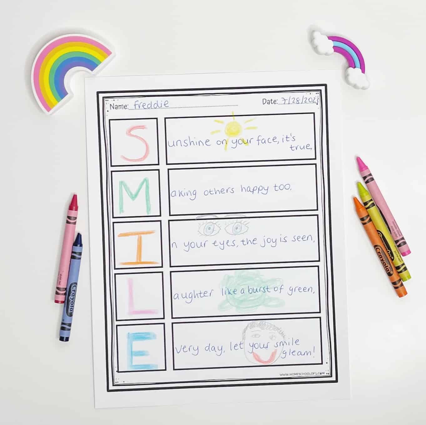 Acrostic Poem Template